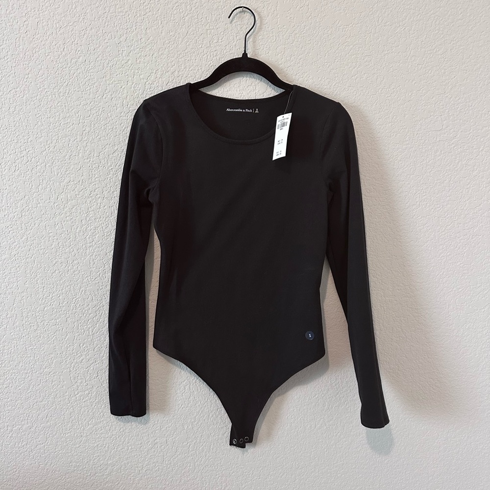 A&F Black Long Sleeve Bodysuit